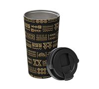 Tasse À Café Isolée Patchwork Maya Or Tasse Isotherme Avec Couvercle À Double Paroi Mug De Voyage En Inox, Pour Thé, Café, Boissons Chaudes Et Froides, 17Oz