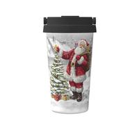 Tasse À Café Isolée Père Noël, Paysage De Neige Imprimé Tasse Thermique À Double Paroi Anti-Goutte Mug De Voyage, Pour Thé, Café, Boissons Chaudes Et Froides, 17Oz