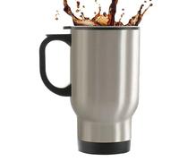 Tasse à café isotherme | 450 ml Tasse portable en acier inoxydable avec poignée pour salle de sport, école, trajet en voiture, camping, maison, activités de plein air