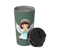 Tasse à café isotherme avec inscription « Cute Little Angel Carry An » de 500 ml qui garde les boissons chaudes pendant des heures, parfait pour le café, le thé et plus encore.