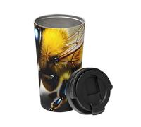 Tasse à café isotherme avec inscription « Cute Little Bee » de 500 ml qui garde les boissons chaudes pendant des heures, parfait pour le café, le thé et plus encore.