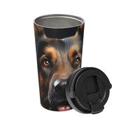 Tasse à café isotherme avec inscription « German Shepherd Carry An Insulated Coffee » de 500 ml qui garde les boissons chaudes pendant des heures, parfait pour le café, le thé et plus encore.