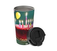 Tasse à café isotherme avec inscription « Happy Birthday Beautiful Carry An ». Thermos élégant de 500 ml qui garde les boissons chaudes pendant des heures, parfait pour le café, le thé et plus encore.