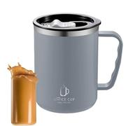 Tasse à café isotherme avec poignée, en acier inoxydable, réutilisable, avec poignée et couvercle, étanche, pour boissons, café, thé, 500 ml