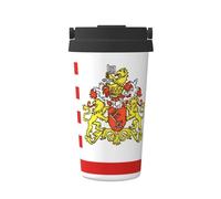 Tasse à café isotherme avec poignée, motif drapeau du Sénat de Brême - Grande capacité pour la maison, le bureau et les déplacements