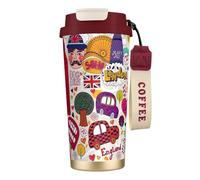 Tasse à café isotherme en acier inoxydable 316 avec imprimé journal scolaire, garde au chaud et au froid