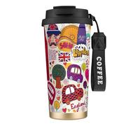 Tasse à café isotherme en acier inoxydable 316 avec imprimé journal scolaire, garde au chaud et au froid