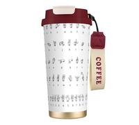 Tasse à café isotherme en acier inoxydable 316 avec inscription « Sign Language Alphabet », garde au chaud et au froid