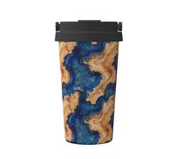 Tasse à café isotherme en acier inoxydable avec texture époxy et saphir pour eau chaude et froide