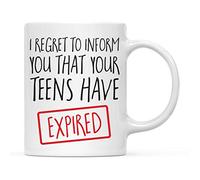 Tasse à cafe J'ai le regret de vous informer que vos adolescents Mug à | café Saint-Valentin Lot de 2-330ml Rillant Tasses A Cafe Réutilisable Tasses Anniversaire DéPart