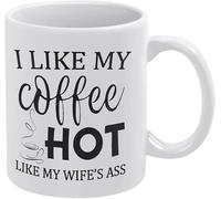 Tasse à café « J'aime mon café chaud comme celui de ma femme » Mari Femme Amants Famille Mari Tasse à café 11 oz pour petite amie Femme Petit ami Mari Lui, trucs mignons pour femmes Hommes