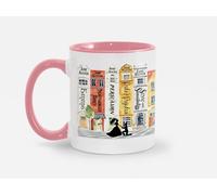 Tasse À Café Jane Austen Books Street Mr Darcy Romance Reader Bookish Jane Austen Durable Céramique Mugs Qualité Mugs for Cadeau d'anniversaire Meilleures Amies Cadeaux Réconfortants 330Ml