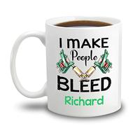 Tasse À Café Je Fais Saigner Les Gens Tasse en Céramique Fine Tasses À Thé Rigolo Tasses en Porcelaine pour Idée Cadeaus Papa Cadeaux Anniversaire 330 ML