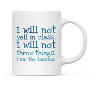 Tasse A Cafe Je ne crierai pas en classe. Je ne le ferai pas. Mug | Saint-Valentin Lot de 2-330ml Rillant Tasses A Cafe Élégant Mugs à café Nounou FêTe Des PèRes