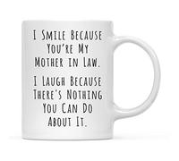 Tasse à café Je souris parce que tu es ma belle-mère Mug GoûTer Lot de | 2-330ml Réutilisable Tasses A Cafe Humour Tasses Hommes Maison