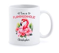 Tasse À Café Je suis Accro Aux Flamants Roses Mug Personnalisé Céramique Mug Qualité Mugs pour Cadeau d'anniversaire Meilleures Amies Souvenir 330Ml