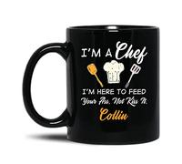 Tasse À Café Je suis Chef Tasse en Céramique Humoristique Café Tasses Exceptionnels Tasses en Porcelaine pour Anniversaire Cadeauxs Idée Cadeaus 330 ML