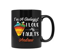 Tasse À Café Je suis Géologue, J'adore Les Failles. Tasse en Céramique Vintage Tasses en Porcelaine Drôle Café Tasses pour Papa Cadeaux Cadeau Fêtes Famille 330 ML