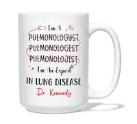 Tasse À Café Je suis Pneumologue Tasse en Céramique Design Tasses À Thé Exceptionnels Tasses en Porcelaine pour Papa Cadeaux Bureau Anniversaire 330 ML