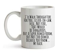 Tasse à cafe Je traverserais le feu pour toi, ma sœur. Tasse à café Beau | Pere 2 pièces Robuste Tazza per Tè o Caffè Rillant Tazza Colazione FêTe Anniversaire