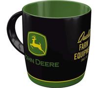 Nostalgic-Art Tasse à café, 330 ml, John Deere - Logo Black - Idée de cadeau pour fans de tracteurs, Mug en céramique, Design vintage