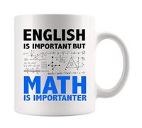 Tasse A Cafe L'anglais est important, mais les maths le sont aussi. Mug | DéPart 2 pièces / 330 ml Robuste Tasses Rillant Mugs Evjf Grand-MèRe