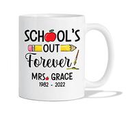 Tasse À Café L'École Est Finie pour Toujours Tasse À Thé Personnalisé Mug À Café Odeurs Céramique Mug Cadeaux Réconfortants pour Souvenir Cadeau d'anniversaire 330Ml