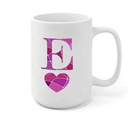Tasse à cafe Lettre E Cœur d'amour Lien Mariage Tasse Hommes 2 PièCes | Humour Tazzine Caffe Réutilisable Coppe Fin D’AnnéE éVéNement