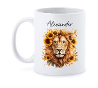 Tasse À Café Lion Blanc Céramique Mug Personnalisé Tasse À Thé Anti Taches Mug À Café pour Cadeaux Réconfortants Maman Souvenir 330Ml