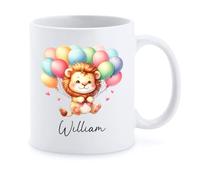 Tasse À Café Lion Blanc Tasse À Thé Personnalisé Céramique Mug Qualité Mug À Café pour Cadeau d'anniversaire Souvenir Cadeaux Réconfortants 330Ml