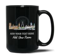 Tasse À Café London Eye Tasse en Céramique Vintage Café Tasses Design Tasses en Porcelaine pour Anniversaire Idée Cadeaus Papa Cadeaux 330 ML