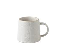 Tasse à café Lot de 1 tasse à café conique en relief, d'une capacité de 410 ml et disponible en deux couleurs for les familles. Tasses(Blanc)