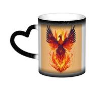 Tasse à café magique avec impression Phoenix - Changement de couleur - Sensible à la chaleur - Tasse à thé