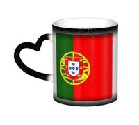 Tasse à café magique avec imprimé drapeau portugais - Changement de couleur - Sensible à la chaleur - Tasse à thé