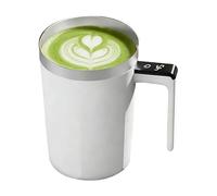 Tasse à café magnétique portable avec affichage de la température, rechargeable et électrique en acier inoxydable avec couvercle, pour la maison, le café, le travail, le thé de fitness