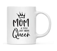 Tasse à cafe Maman : un titre tout simplement supérieur à celui de mère | royale Tasse Naissance Lot de 2-330ml Rillant Tasses Réutilisable Mugs Femme Hommes