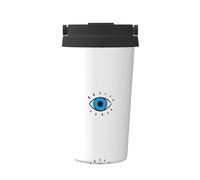 Tasse à café - Mauvais œil imprimé - Tasse à café isotherme à double paroi isotherme pour le chaud et le froid, 473,6 g, compatible avec le bureau, l'école, les fêtes, le camping