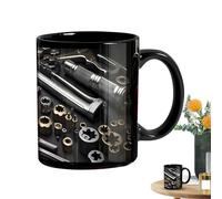 Tasse à café mécanique - Boîte à outils imprimée - Couleurs vives pour zone de travail, dortoir et maison