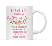Tasse A Cafe Merci d'être ma belle-mère Tasse à café Maman Lot de 2-330ml | Humour Mugs Robuste Tasses éVéNement Naissance