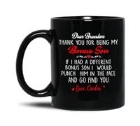 Tasse À Café Merci D'Être Mon Fils Bien-Aimé Céramique Mug Personnalisé Mugs Anti Taches Mug pour Maman Meilleures Amies Souvenir 330Ml