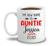 Tasse À Café Mon Nouveau Nom Est Tante Est Tasse en Céramique Fine Tasses en Porcelaine Rigolo Café Tasses pour Cadeau Fêtes Famille Idée Cadeaus 330 ML