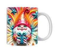 Tasse à café - Mug de Noël | Gnome Mug | Céramique Garden Mug With Colorful Gnomes Christmas Gnome Mug For Cool Birthday Mug Coffee Cup For Mom, Best Friend & Co-worker