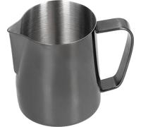Tasse à café multifonctionnelle Pichet pour faire mousser le lait Tasse à latte en acier inoxydable avec poignéeNoir 350ml