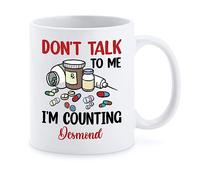 Tasse À Café Ne Me Parle Pas, Je Compte Tasse À Thé Personnalisé Mug À Café Anti Taches Céramique Mug pour Cadeaux Réconfortants Maman Souvenir 330Ml