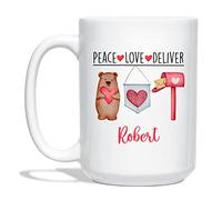 Tasse À Café Paix, Amour, Délivrez Tasse en Céramique Vintage Café Tasses Drôle Tasses en Porcelaine pour Anniversaire Cadeauxs Idée Cadeaus 330 ML