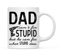 Tasse A Cafe Papa ne peut pas guérir la bêtise, mais il peut la réparer. | Mug à café Evjf Lot de 2-330ml Humour Mugs Robuste Tasses Souvenir Nounou