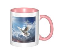 Tasse à café Peace Dove avec anse, grande tasse en porcelaine de 325 ml pour boissons chaudes/froides, tasse à thé en céramique pour hommes et femmes, tasse à café amusante, cadeau de pendaison de c