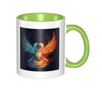 Tasse à café Phoenix avec poignée - 325 ml - Grande tasse en porcelaine pour boissons chaudes/froides - Tasse à thé en céramique pour homme et femme - Cadeau amusant pour pendaison de crémaillère