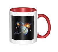 Tasse à café Planet Jupiter avec anse, grande tasse en porcelaine de 325 ml pour boissons chaudes/froides, tasses à thé en céramique pour hommes et femmes, tasse à café amusante, cadeau de pendaison