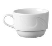HENDI Tasse à café avec bords renforcés, 170 ml, ø80 mm, porcelaine blanche